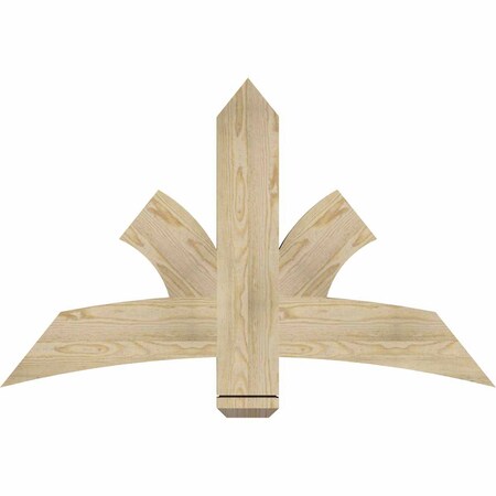 Ekena Millwork Davenport Rough Sawn Timber Gable Bracket, Douglas Fir, 48"W x 30"H x 2"D x 6"F, 15/12 Pitch GBW048X30X0206DAV00RDF